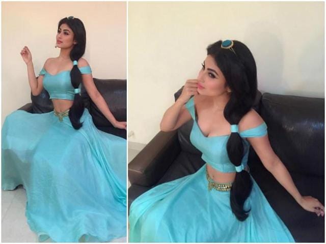 Mouni Roy of Naagin dressed up as Princess Jasmine from Aladdin for an episode of So You Think You Can Dance.