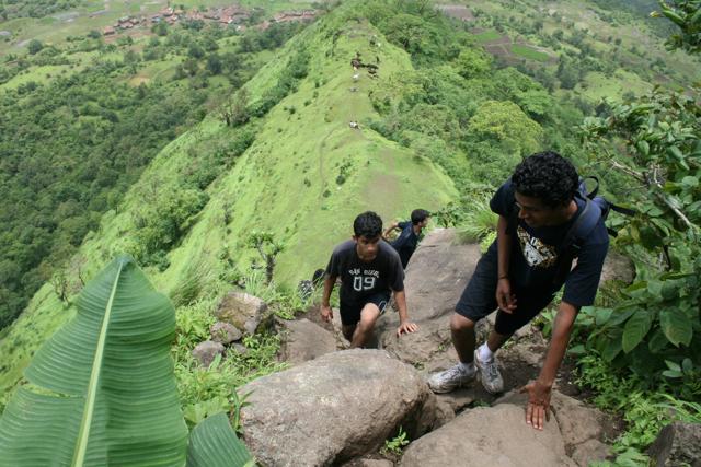 The climb to Peth Fort (Photo: Aditya Madanapalle) The climb to Peth Fort (Photo: Aditya Madanapalle)