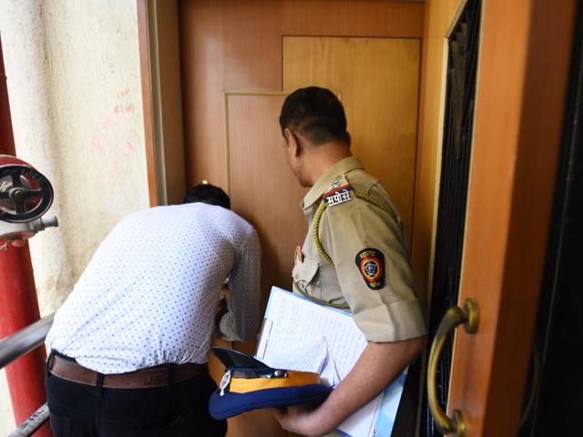 A police team outside Vora’s house. (HT File) A police team outside Vora’s house. (HT File)