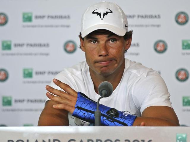 Nadal pulled out of the French Open after two rounds when he suffered a tendon injury in his wrist.(AP)