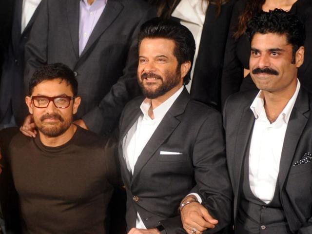 Aamir Khan, Anil Kapoor and Sikander Kher pose during the trailer launch of 24 Season 2. Anil also added that Aamir inspires him. Like Aamir, Anil also completely focused on his TV show. (AFP)