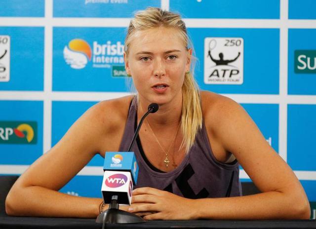 Maria Sharapova speaks during a news conference at the Brisbane international tennis tournament in Brisbane, Australia. (Reuters Photo) Maria Sharapova speaks during a news conference at the Brisbane international tennis tournament in Brisbane, Australia. (Reuters Photo)