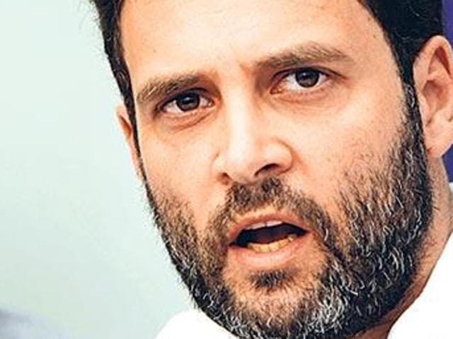 Congress vice-president Rahul Gandhi will be leading the party’s dharna to be staged in Jalandhar on June 13.(HT File Photo)