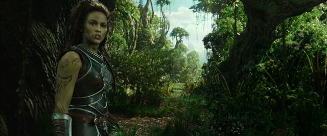Paula Patton is a tough cookie, torn between the orcs and humans. Paula Patton is a tough cookie, torn between the orcs and humans.