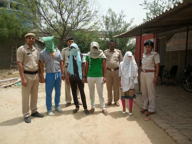 The accused in police custody. (HT Photo) The accused in police custody. (HT Photo)
