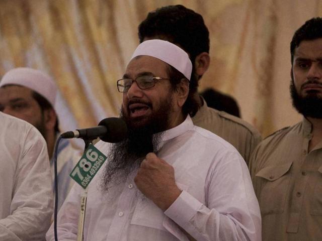Hafiz Saeed, addresses a gathering to condemn recent American drone attack, in Islamabad, Pakistan. (AP Photo) Hafiz Saeed, addresses a gathering to condemn recent American drone attack, in Islamabad, Pakistan. (AP Photo)