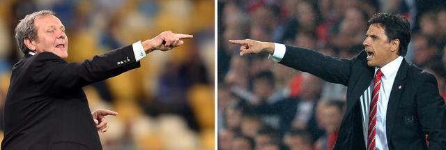 A combination picture of Wales' coach Chris Coleman (right) and Slovakia's coach Jan Kozak. (AFP Photo) A combination picture of Wales' coach Chris Coleman (right) and Slovakia's coach Jan Kozak. (AFP Photo)