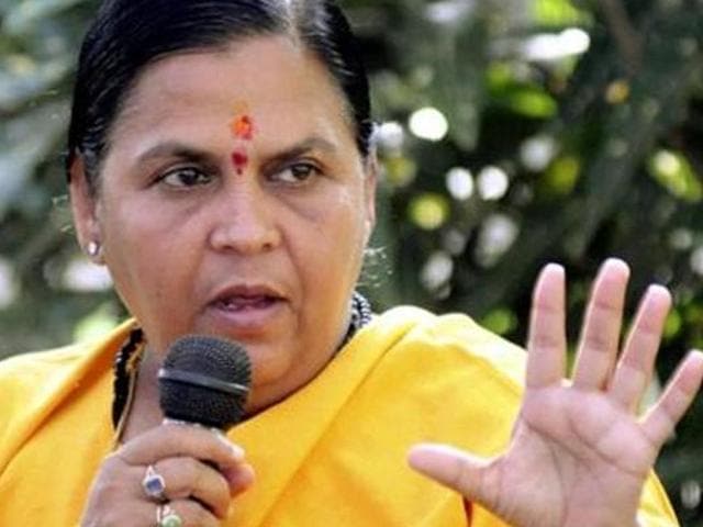 Uma Bharti in Moga on June 14, where she is expected to talk about the two-year achievements of the Union government. (HT File Photo) Uma Bharti in Moga on June 14, where she is expected to talk about the two-year achievements of the Union government. (HT File Photo)