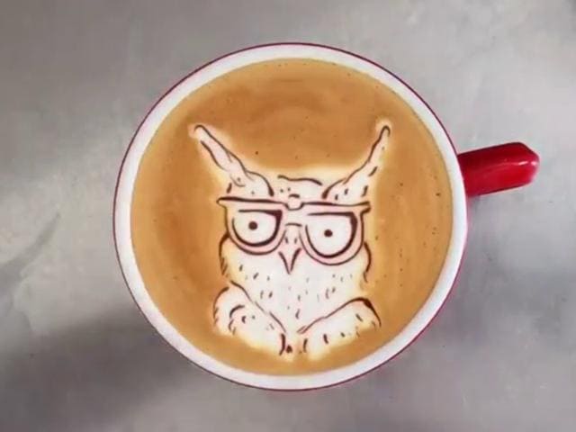 <p>San Francisco-based coffee bar manager Melannie Aquino puts her drawing talent to use creating designs in latte foam for coffee customers.</p><p>The barista recently posted a video online showing her talents -- initially shaping the foam with a spoon before outlining characters with chocolate.</p><p>Images soon emerge in the cup, including a sleeping French bulldog, a cupcake, an owl with glasses and a cat.</p><p>The decoration takes her three to five minutes 'from shot to finish', Aquino said.</p>