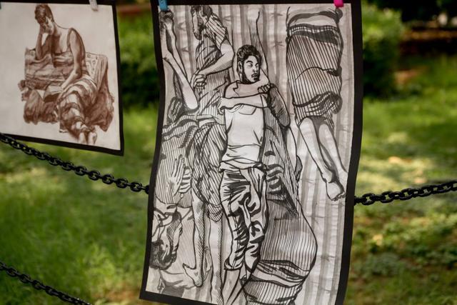An art exhibition by a Dalit student Koonal Duggal “The everyday from the eye of a Dalit artist” organised as protest against alleged caste-based discrimination by university authorities in Hyderabad. (Joint Action Committee for Social Justice -EFLU) An art exhibition by a Dalit student Koonal Duggal “The everyday from the eye of a Dalit artist” organised as protest against alleged caste-based discrimination by university authorities in Hyderabad. (Joint Action Committee for Social Justice -EFLU)
