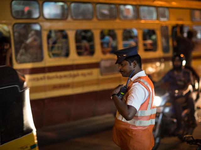 Traffic police personnel, who in their line of duty and constantly exposed to various elements of weather as well as pollution.(Representative image)