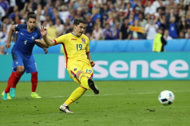 Bogdan Stancu’s penalty gave Romania a chance, but Stancu couldn’t finish with his other chances well enough for Romania to hold on to the point. (AFP) Bogdan Stancu’s penalty gave Romania a chance, but Stancu couldn’t finish with his other chances well enough for Romania to hold on to the point. (AFP)