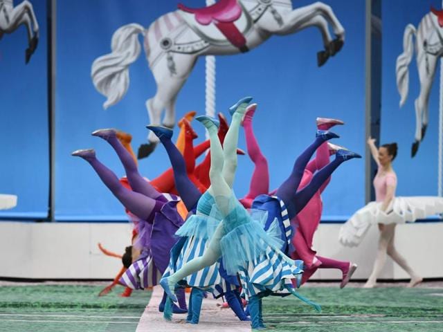 Dancers perform during the opening ceremony. (AFP)