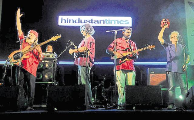 Indian Ocean, popular fusion rock band, performed their famous songs ‘Bandeh’, ‘Kandisa’ and ‘Maa Rewa’ on the Friday Jam stage. (Parveen Kumar/HT) Indian Ocean, popular fusion rock band, performed their famous songs ‘Bandeh’, ‘Kandisa’ and ‘Maa Rewa’ on the Friday Jam stage. (Parveen Kumar/HT)