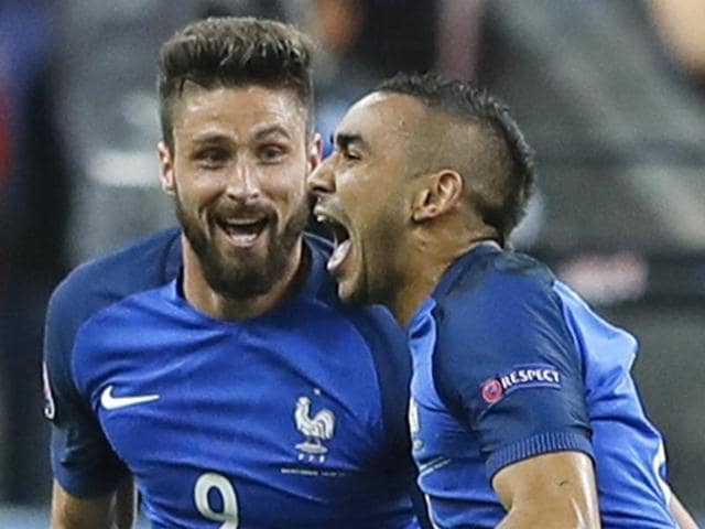 France's Dimitri Payet scores the second goal against Romania. (Reuters) France's Dimitri Payet scores the second goal against Romania. (Reuters)
