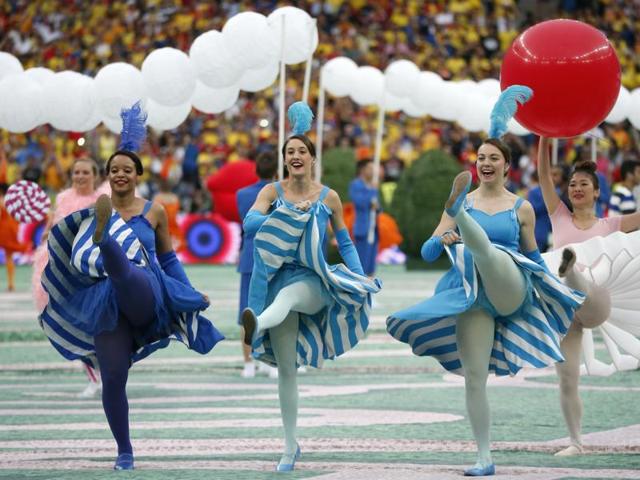 Dancers perform during the opening ceremony. (AP)