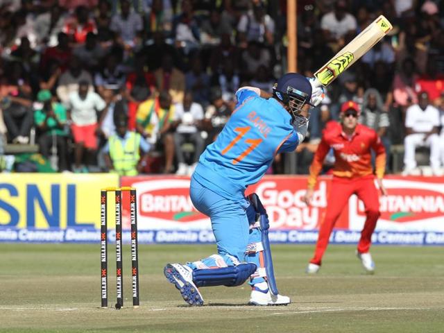 Indian batsman Lokesh Rahul plays a shot. (AP Photo) Indian batsman Lokesh Rahul plays a shot. (AP Photo)