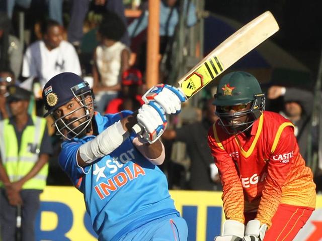 Indian batsman Lokesh Rahul plays a shot during the One Day International cricket match. (AP Photo) Indian batsman Lokesh Rahul plays a shot during the One Day International cricket match. (AP Photo)