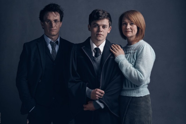 The Potters: Harry and Ginny with their son Albus.