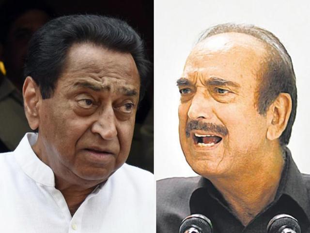 Kamal Nath and Ghulam Nabi Azad were on Sunday appointed general secretaries incharge of Punjab and Uttar Pradesh. (HT Photo) Kamal Nath and Ghulam Nabi Azad were on Sunday appointed general secretaries incharge of Punjab and Uttar Pradesh. (HT Photo)