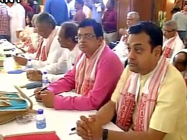 Visuals from BJP office bearers’ meeting in Allahabad. Visuals from BJP office bearers’ meeting in Allahabad.
