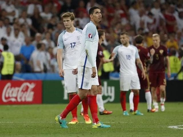 England's Adam Lallana (centre) was guilty of missing two clear chances as his team were held to a disappointing 1-1 draw against Russia in their Group B opener. (AFP) England's Adam Lallana (centre) was guilty of missing two clear chances as his team were held to a disappointing 1-1 draw against Russia in their Group B opener. (AFP)