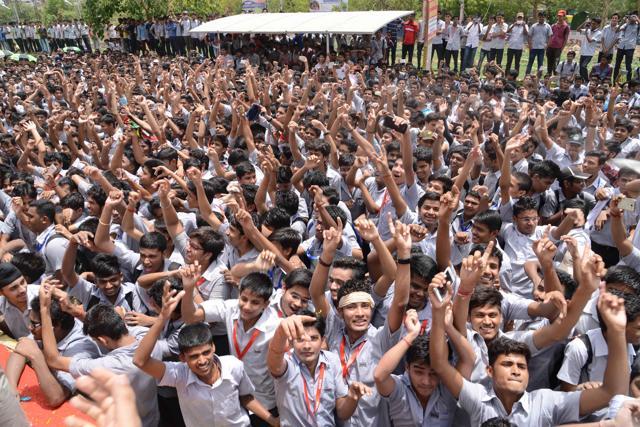 Students celebrate at Allen Career Institute in Kota, Rajasthan. Three of institute’s students have bagged top three ranks in JEE-Advanced 2016. (AH Zaidi/HT photo) Students celebrate at Allen Career Institute in Kota, Rajasthan. Three of institute’s students have bagged top three ranks in JEE-Advanced 2016. (AH Zaidi/HT photo)