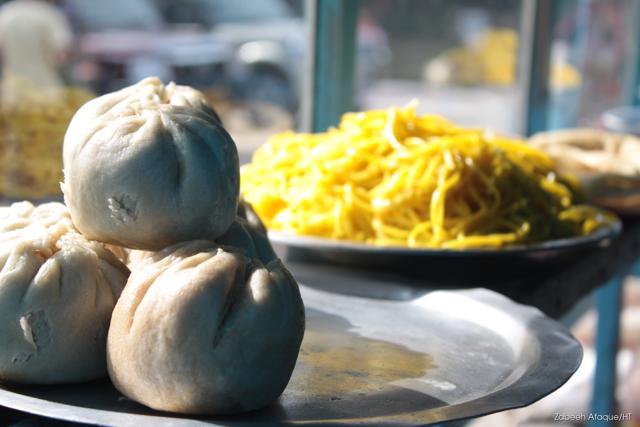 Delicious dumplings at display. (Photo: Zabeeh Afaque/HT)