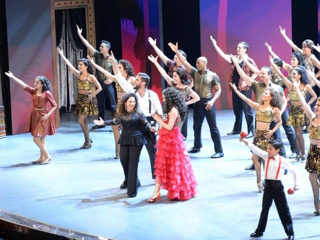 The cast of On Your Feet! performs at the Tony Awards at the Beacon Theatre on Sunday. (Evan Agostini/Invision/AP) The cast of On Your Feet! performs at the Tony Awards at the Beacon Theatre on Sunday. (Evan Agostini/Invision/AP)