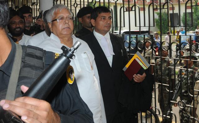 RJD President Lalu Prasad proceeding to appear before a CBI court in connection with the fodder scam case ( (Photo by Parwaz Khan/ Hindustan Times) RJD President Lalu Prasad proceeding to appear before a CBI court in connection with the fodder scam case ( (Photo by Parwaz Khan/ Hindustan Times)