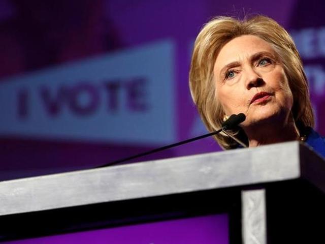 Democratic US presidential candidate Hillary Clinton addresses the Planned Parenthood Action Fund in Washington.(Reuters Photo)