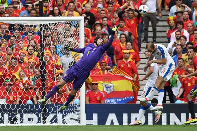 Petr Cech made several saves before Pique broke the deadlock. (AFP) Petr Cech made several saves before Pique broke the deadlock. (AFP)