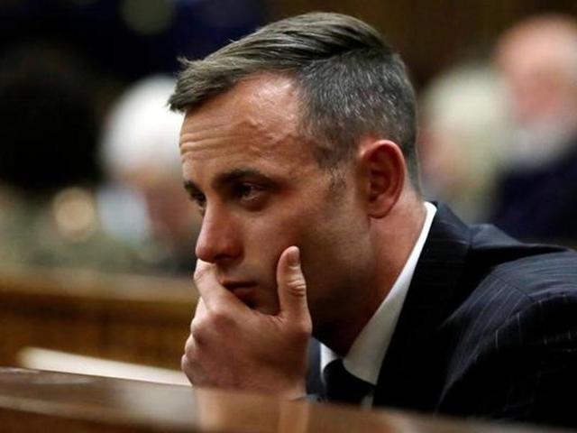 Former paralympian Oscar Pistorius attends the sentencing for the murder of Reeva Steenkamp at the Pretoria high court, South Africa.(Reuters Photo)