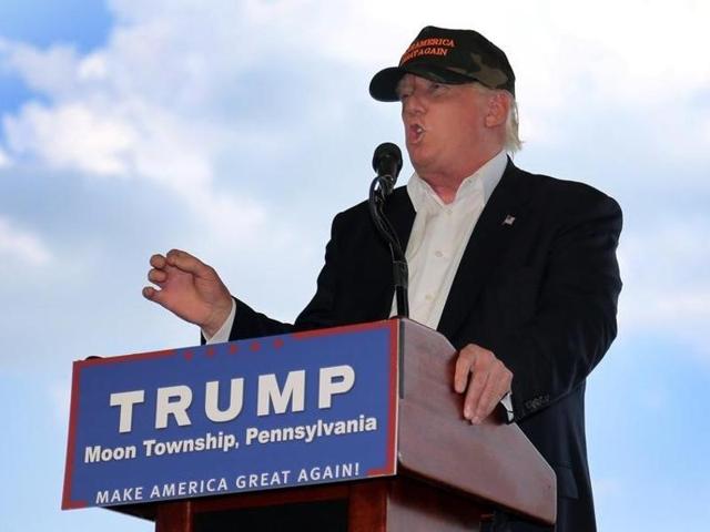 Republican US presidential candidate Donald Trump speaks at a rally in Pittsburgh on June 11. (Reuters) Republican US presidential candidate Donald Trump speaks at a rally in Pittsburgh on June 11. (Reuters)