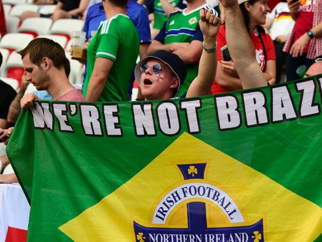 An Northern Ireland supporter is pictured ahead of the Euro 2016 group C football match between Poland and Northern Ireland. (AFP Photo) An Northern Ireland supporter is pictured ahead of the Euro 2016 group C football match between Poland and Northern Ireland. (AFP Photo)