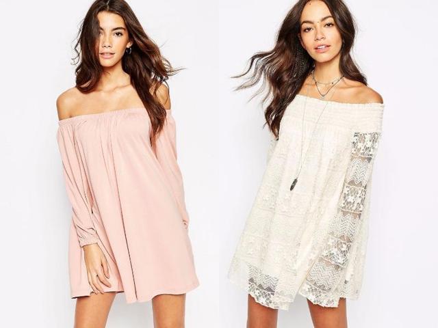 Girly off-the-shoulder dress: Delicate, intricate, and ever-so-slightly twee, this dress is romanticism at its finest. (Pinterest) 