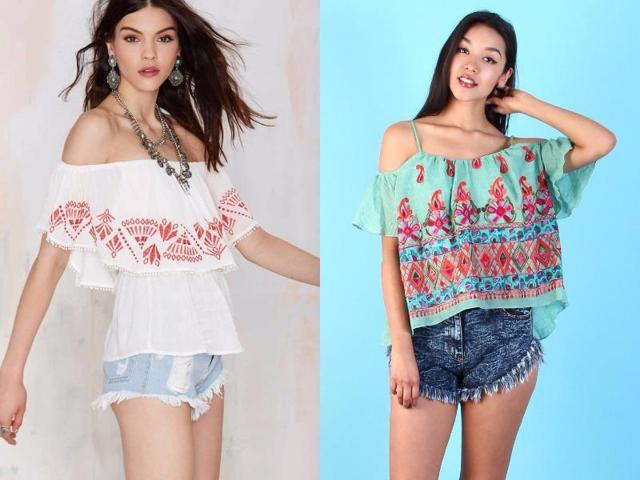 Embroidered off-the-shoulder top: Put your shoulders on parade in an embroidered top, which simply begs to be taken for a spin on a tropical getaway. (Pinterest) 