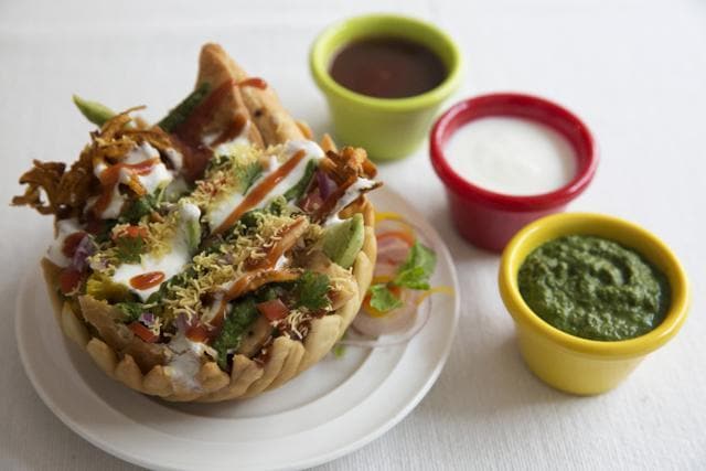 The Delhi tokri chaat is one of the small plates on offer at 29 - Twenty Nine at Kemps Corner. The Delhi tokri chaat is one of the small plates on offer at 29 - Twenty Nine at Kemps Corner.