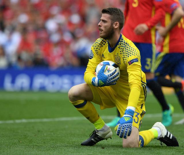 David De Gea did well to save a last-attempt blast at goal from Darida. (AFP) David De Gea did well to save a last-attempt blast at goal from Darida. (AFP)