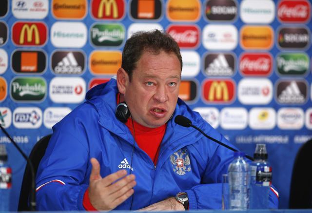Russia coach Leonid Slutsky was confident his team wouldn’t be eliminated from Euro 2016 for off-field reasons. (AFP) Russia coach Leonid Slutsky was confident his team wouldn’t be eliminated from Euro 2016 for off-field reasons. (AFP)