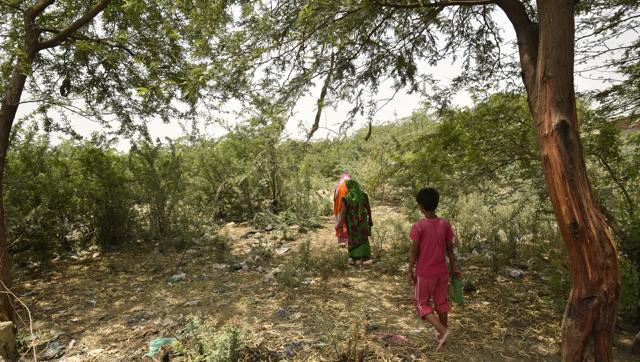 There is not a single toilet for 500 families living in Shahbad Diary, forcing every resident to rush to the nearby forest, where children and women become vulnerable to criminal attacks. (Photo by Ravi Choudhary/ Hindustan Times) There is not a single toilet for 500 families living in Shahbad Diary, forcing every resident to rush to the nearby forest, where children and women become vulnerable to criminal attacks. (Photo by Ravi Choudhary/ Hindustan Times)