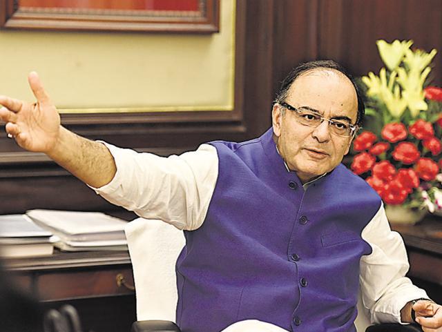 Finance minister Arun Jaitley at his office in North Block, New Delhi. (HT File photo) Finance minister Arun Jaitley at his office in North Block, New Delhi. (HT File photo)