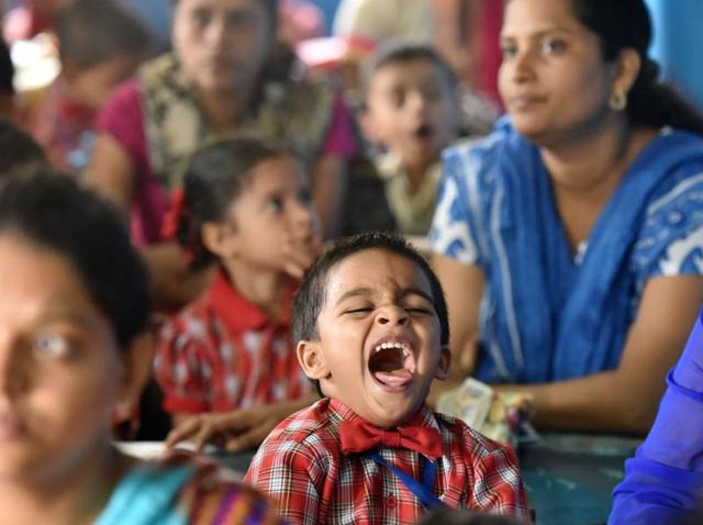 What is this fuss about -- this seems to be the question in this child’s mind. (PRATHAM GOKHALE) 