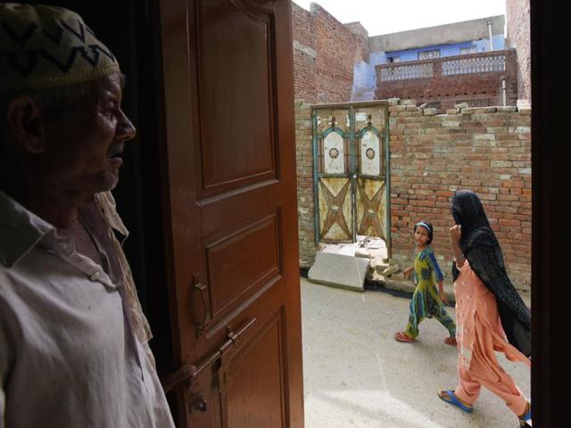 One of the 115 Muslim families in Alkala mohalla who have migrated from Kairana, Uttar Pradesh. (Virendra Singh Gosain/ HT Photo) One of the 115 Muslim families in Alkala mohalla who have migrated from Kairana, Uttar Pradesh. (Virendra Singh Gosain/ HT Photo)