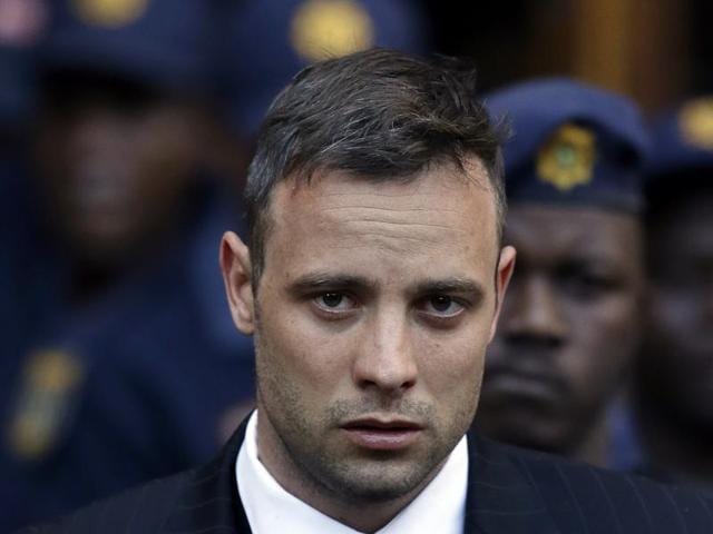 Oscar Pistorius leaves the high court in Pretoria, South Africa, after his sentencing proceedings. (AP Photo) Oscar Pistorius leaves the high court in Pretoria, South Africa, after his sentencing proceedings. (AP Photo)