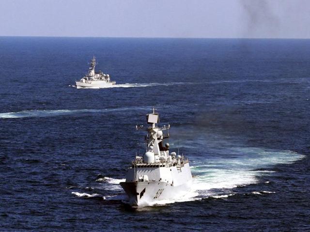 In this file photo, Chinese navy vessels take part in a drill in the waters off Zhoushan. (AP File Photo) In this file photo, Chinese navy vessels take part in a drill in the waters off Zhoushan. (AP File Photo)
