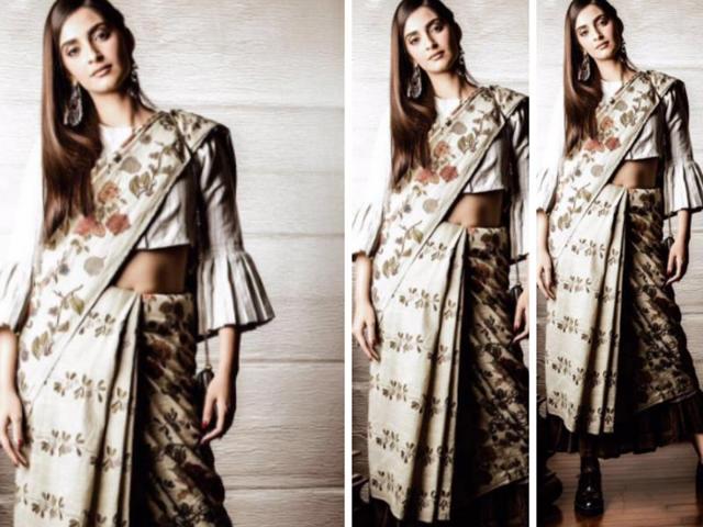 Sonam Kapoor can rock a saree with shoes. Just in case you needed proof. (Instagram) 