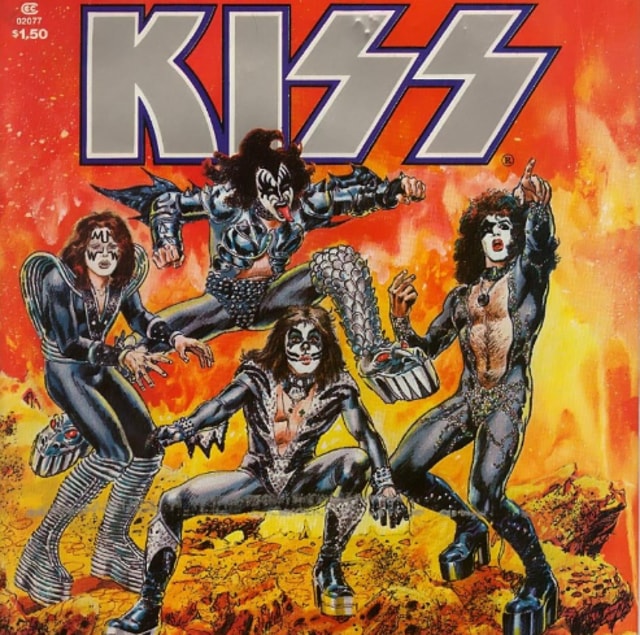 The cover of the Marvel Comics Special Kiss Issue.