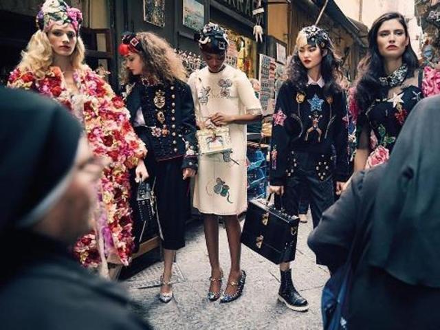 The most recent example seeing the pair recruit silver screen legend Sophia Loren to play the mother of five sons who set about restoring their ancient Sicilian family property in a mini trilogy to launch the fragrance “Dolce Rosa Excelsa.” (Dolce & Gabbana) 