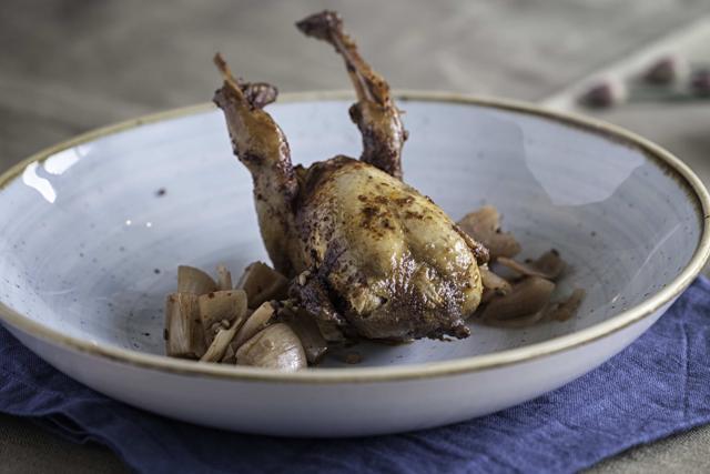 Quail with pickled onions. (PHOTO: ROMY GILL) Quail with pickled onions. (PHOTO: ROMY GILL)